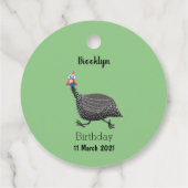 Funny Guineafowl cartoon Bedankjes Labels (Achterkant)