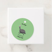 Funny Guineafowl cartoon Bedankjes Labels (In situ)