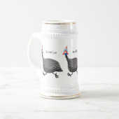 Funny Guineafowl cartoon Bierpul (Voorkant links)