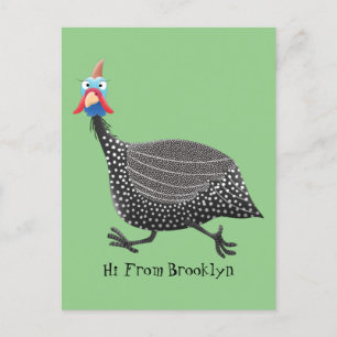 Funny Guineafowl cartoon Briefkaart
