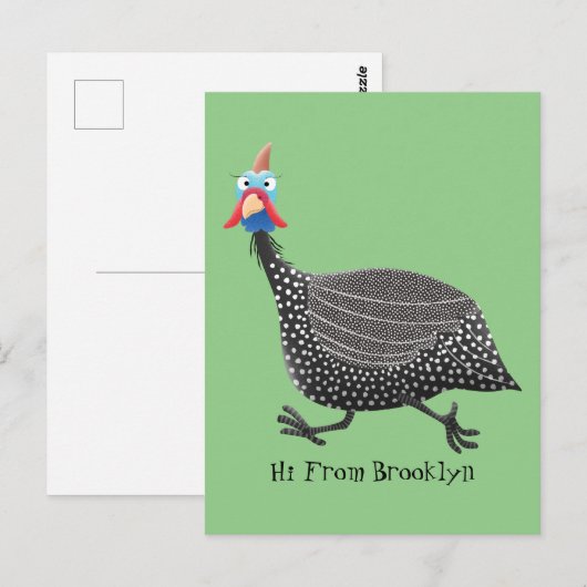 Funny Guineafowl cartoon Briefkaart (Voorkant / Achterkant)