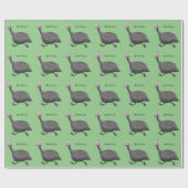 Funny Guineafowl cartoon Cadeaupapier (Vlak)