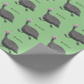Funny Guineafowl cartoon Cadeaupapier (Hoek)