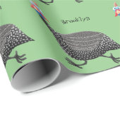 Funny Guineafowl cartoon Cadeaupapier (Rol Hoek)