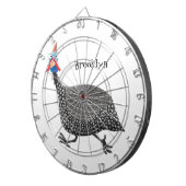 Funny Guineafowl cartoon Dartbord (Voorkant Rechts)