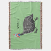 Funny Guineafowl cartoon Deken (Voorkant Verticaal)