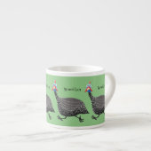 Funny Guineafowl cartoon Espresso Kop (Voorkant rechts)