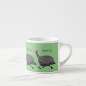 Funny Guineafowl cartoon Espresso Kop (Rechts)