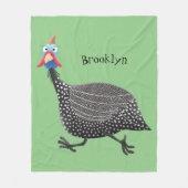 Funny Guineafowl cartoon Fleece Deken (Voorkant)