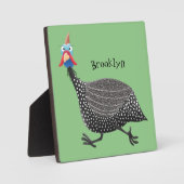 Funny Guineafowl cartoon Fotoplaat (Voorkant)