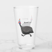 Funny Guineafowl cartoon Glas (Voorkant)