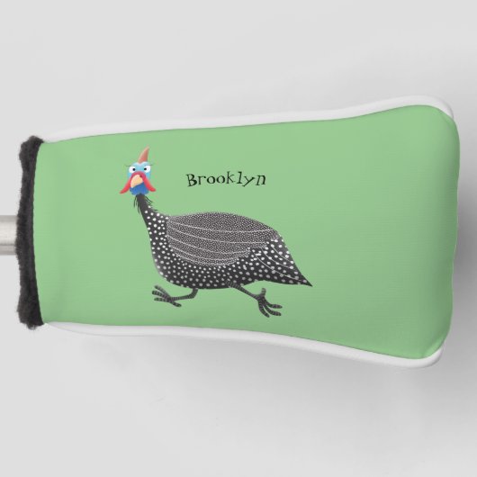 Funny Guineafowl cartoon Golfheadcover (Voorkant)