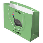 Funny Guineafowl cartoon Groot Cadeauzakje (Achterkant Gekanteld)