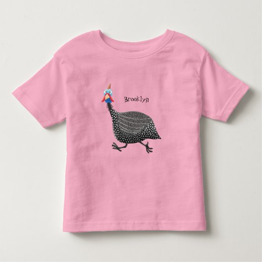 Funny Guineafowl cartoon Kinder Shirts (Voorkant)