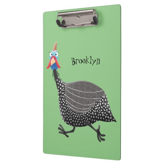 Funny Guineafowl cartoon Klembord (Links)