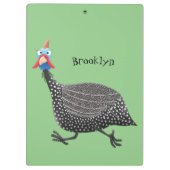 Funny Guineafowl cartoon Klembord (Achterkant)
