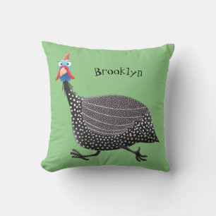 Funny Guineafowl cartoon Kussen