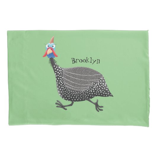 Funny Guineafowl cartoon Kussensloop (Voorkant)