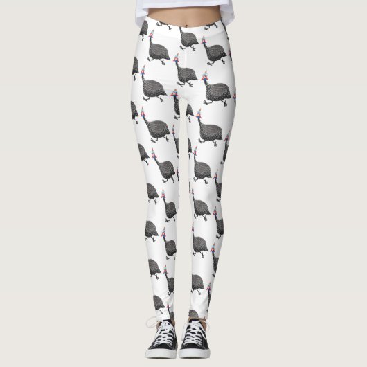Funny Guineafowl cartoon Leggings (Voorkant)