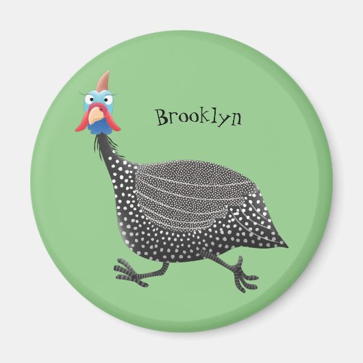 Funny Guineafowl cartoon Magneet (Voorkant)