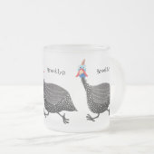 Funny Guineafowl cartoon Matglas Koffiemok (Voorkant rechts)