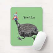 Funny Guineafowl cartoon Muismat (Met muis)