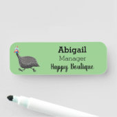 Funny Guineafowl cartoon Naamplaatje (In situ)