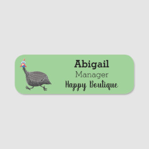 Funny Guineafowl cartoon Naamplaatje