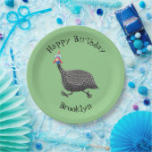 Funny Guineafowl cartoon Papieren Bordje (Feest)