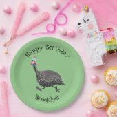 Funny Guineafowl cartoon Papieren Bordje (Feest)