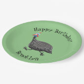 Funny Guineafowl cartoon Papieren Bordje (Gekanteld)