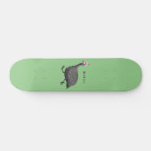 Funny Guineafowl cartoon Persoonlijk Skateboard (Horizontaal)