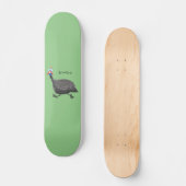 Funny Guineafowl cartoon Persoonlijk Skateboard (Voorkant)