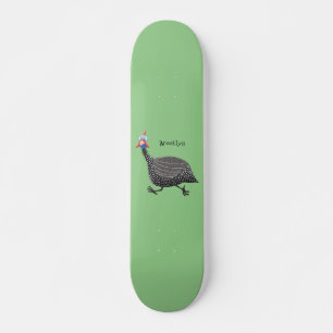 Funny Guineafowl cartoon Persoonlijk Skateboard