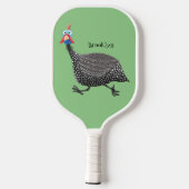 Funny Guineafowl cartoon Pickleball Paddle (Achterkant)