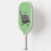 Funny Guineafowl cartoon Pickleball Paddle (Links)