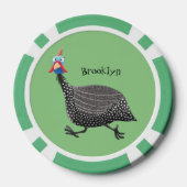 Funny Guineafowl cartoon Poker Chips (Achterkant)