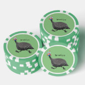 Funny Guineafowl cartoon Poker Chips (Opstapeling)