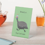 Funny Guineafowl cartoon Reclamebord Met Voetstuk (Insitu)