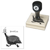 Funny Guineafowl cartoon Rubberstempel (Gestempeld)