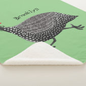 Funny Guineafowl cartoon Sherpa Deken (3/4)