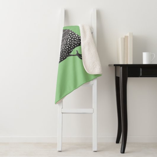 Funny Guineafowl cartoon Sherpa Deken (In situ)