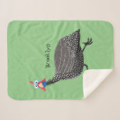 Funny Guineafowl cartoon Sherpa Deken (Voorkant (horizontaal))