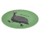 Funny Guineafowl cartoon Snijplank (Hoek)