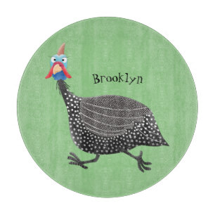 Funny Guineafowl cartoon Snijplank