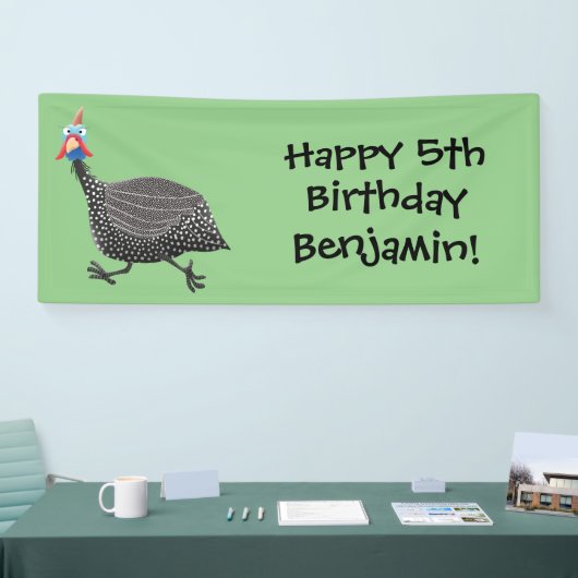 Funny Guineafowl cartoon Spandoek (Beurs)