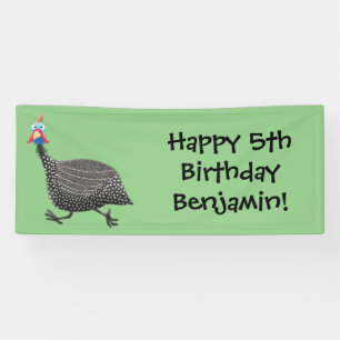 Funny Guineafowl cartoon Spandoek