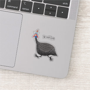 Funny Guineafowl cartoon Sticker