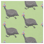 Funny Guineafowl cartoon Stof (Close Up)