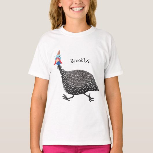Funny Guineafowl cartoon T-shirt (Voorkant)